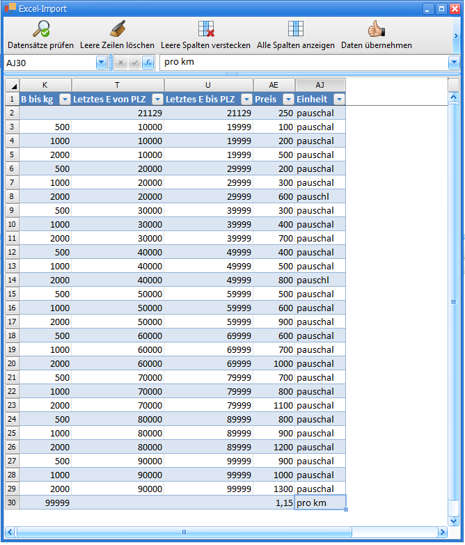 csJOB:Abrechnung Tarife:Tarifpositionen importieren:Import über Excel Import 1701867949822.png