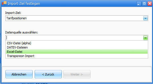 csJOB:Abrechnung Tarife:Tarifpositionen importieren:Import über Import Wizard 1701943227336.png